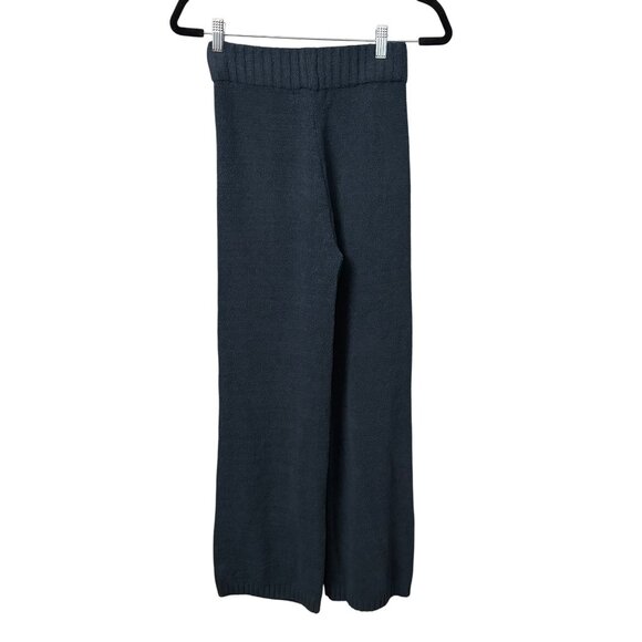 Akira Womens Navy Blue Ribbed Waistband Cozy Knit Lounge Pants Size Small - Picture 2 of 7